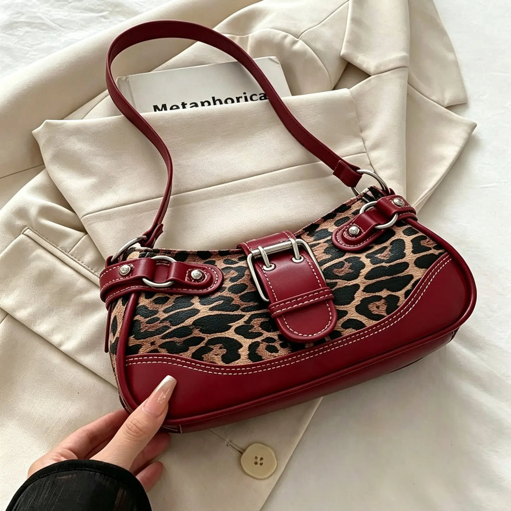 Untamed Leopard Buckle Bag