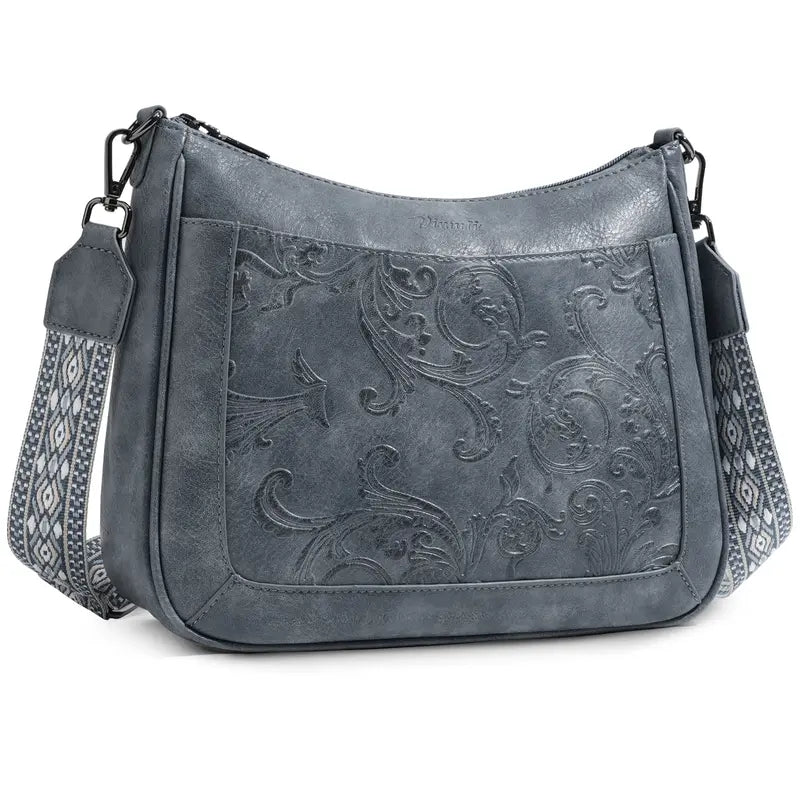 Arabesque Embossed Shoulder Bag