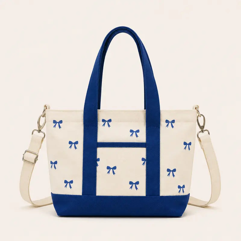 Sailor Blue Bow Tote