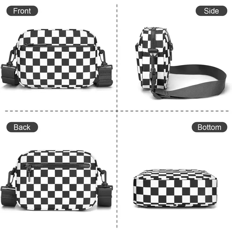 Domino Checkered Crossbody Bag