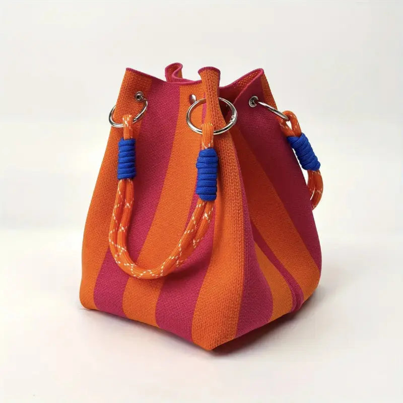 Beach Club Mini Woven Bucket Bag