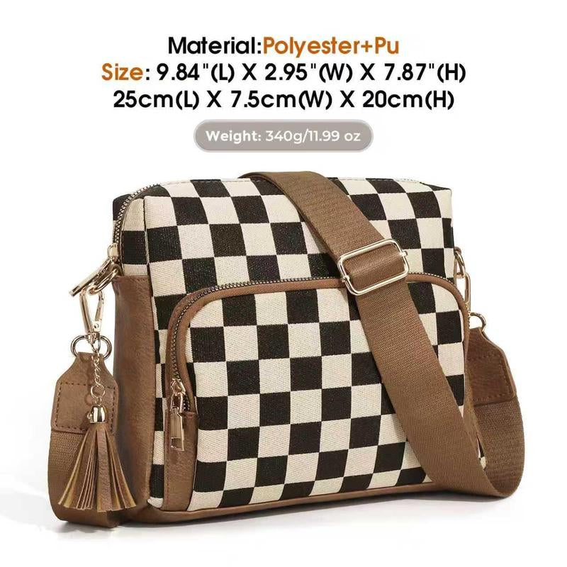 Tartan Tassel Crossbody Bag