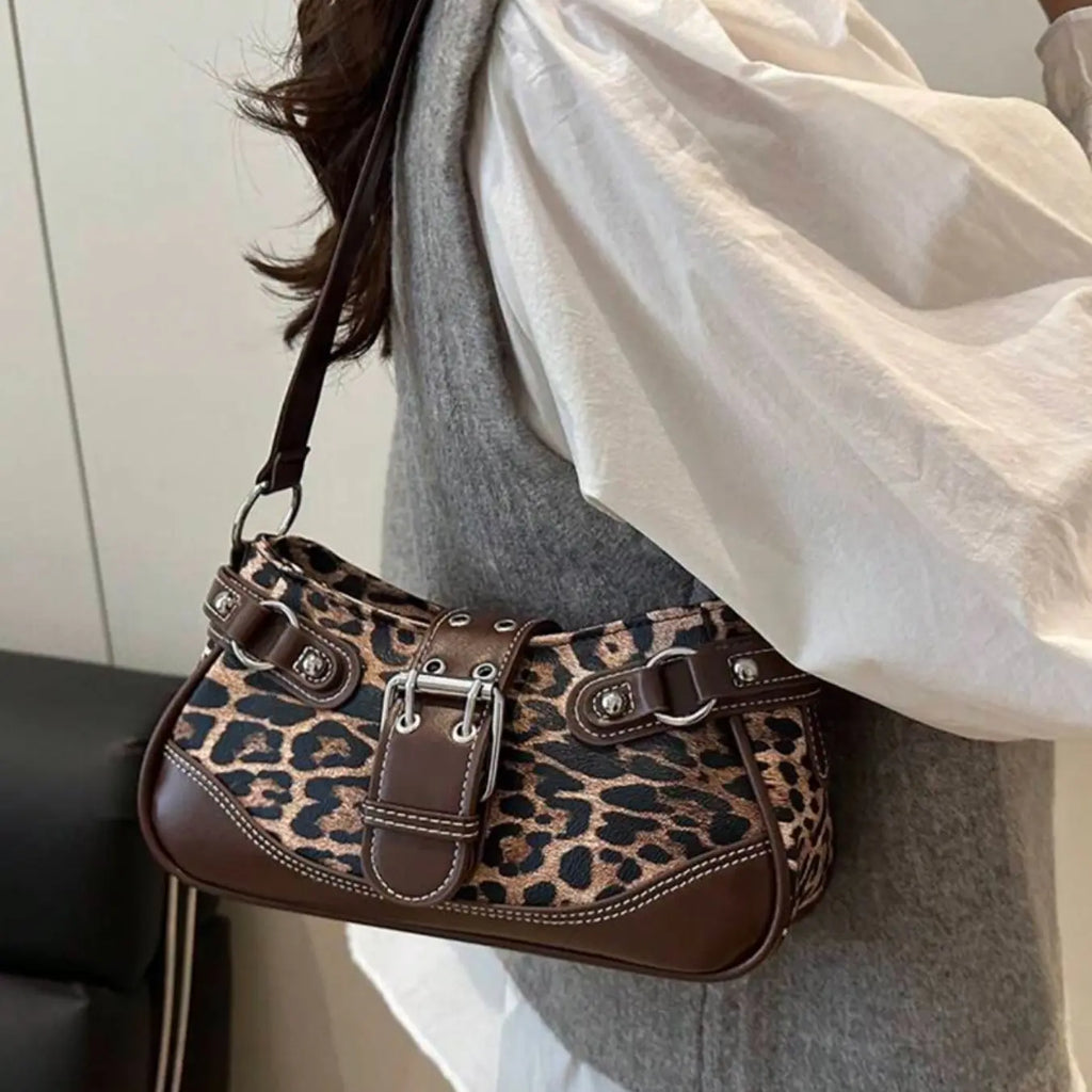Untamed Leopard Buckle Bag