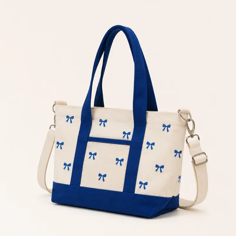 Sailor Blue Bow Tote