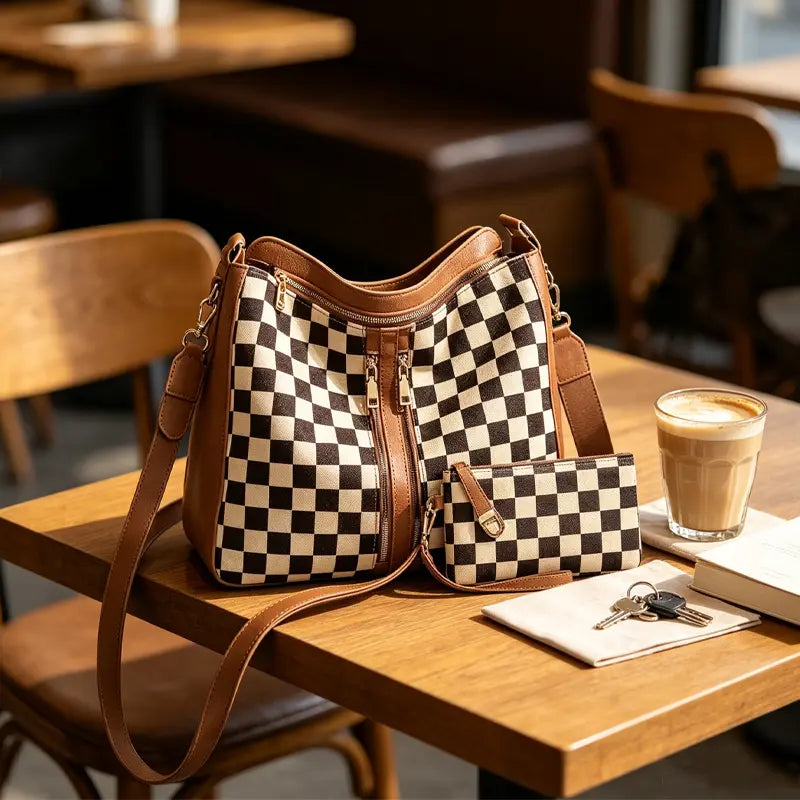 Gambit Checkered Bag & Pouch