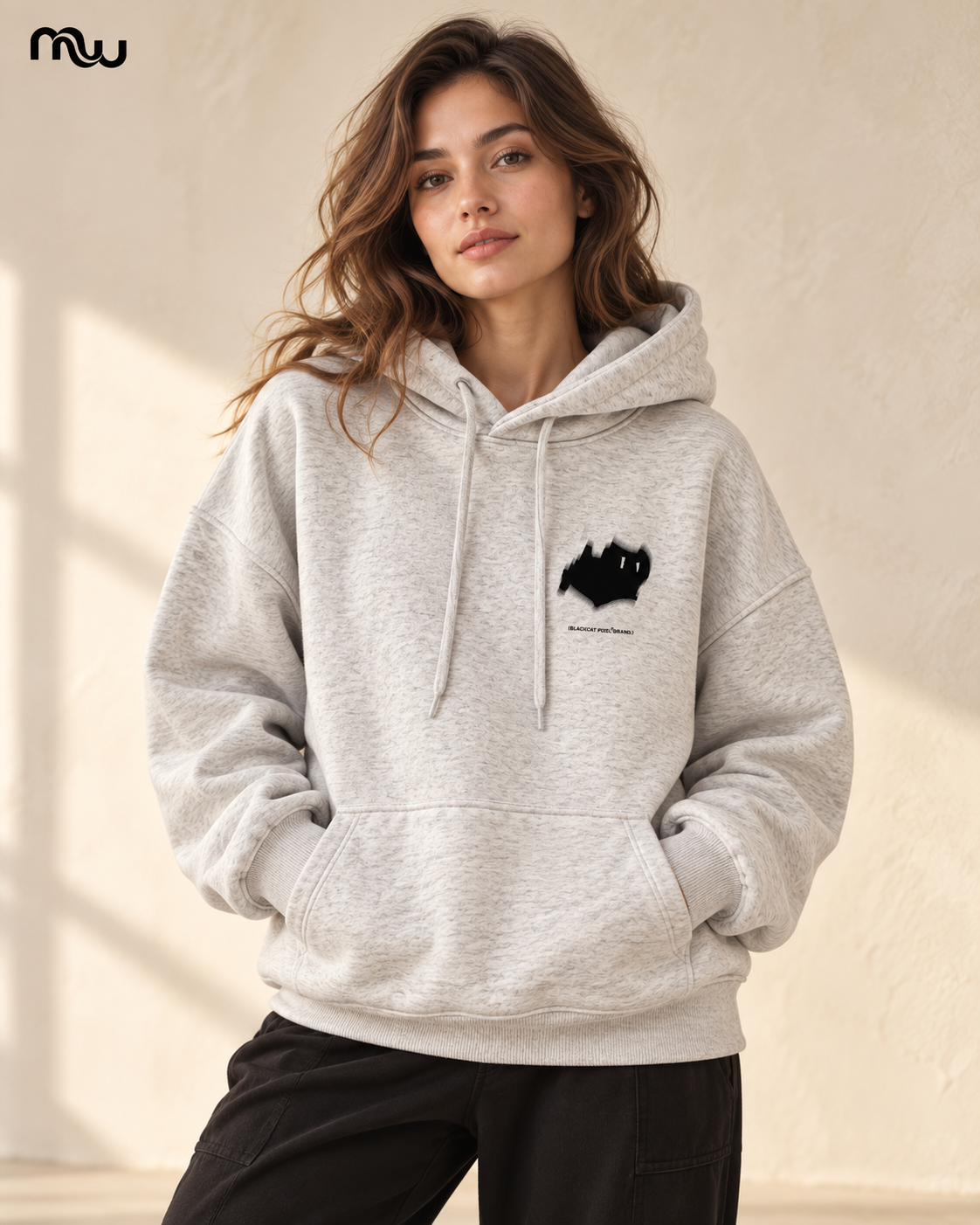 Modelo con Sudadera gráfica con capucha de Culto