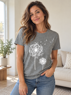 Make a Wish Dandelion Tee worn by a female model