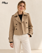 Spy Cropped Trench — female model presentation — primary — MW