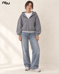 Haze Cropped Zip Hoodie — Moussewear primary image