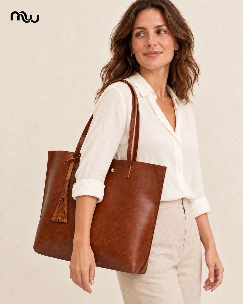 Shopaholic Tassel Shopper Tote — Moussewear lifestyle image