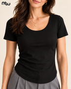 Instinct Scoop-Neck Tee — Moussewear detail image