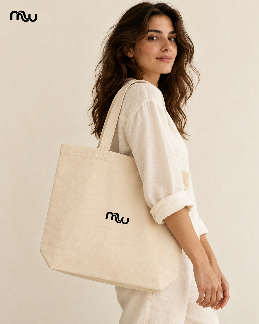 Monogram Studio Organic Tote — Moussewear primary image