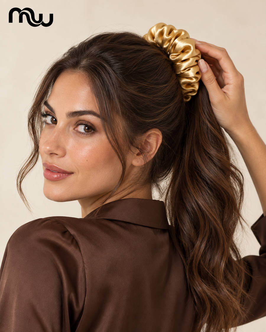 Bubbly Silk Scrunchie